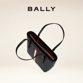 BALLY 巴利 女士休闲黑色经典条纹托特包6238353 黑色 均码