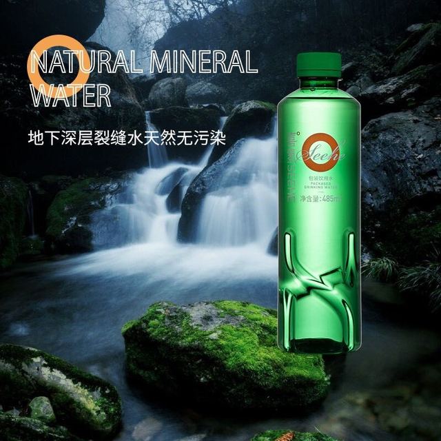 SeeHe 喜氢 485ml瓶装 含氢饮用水 富氢水 水素水 弱碱性 办公用水 12瓶装