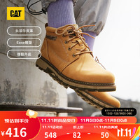 CAT卡特大黄靴工装鞋马丁靴男鞋经典款舒适牛皮防滑户外休闲工作靴 黄色 43