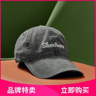 SKECHERS 斯凯奇 时尚遮阳鸭舌帽男女同款舒适牛仔棒球帽23年新款运动帽男女