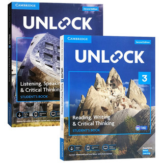 原版剑桥初中英语教材Unlock教材 Unlock 3级别 读写+听说 KET/PET/FCE雅思托福阅读写作教材