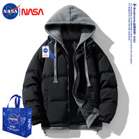 希库瑟 NASA男士羽绒服2023青少年宽松加厚假两件棉服冬季外套男