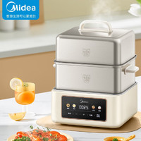 Midea 美的 多功能电煮锅智能多用途锅 电蒸锅 12.5L 双层蒸笼