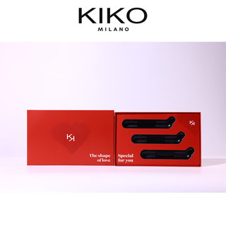 KIKO 【绘爱】礼盒明彩双头唇釉6ml/支 三支装 丝绒镜面哑光 口红雨衣