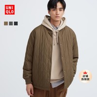 UNIQLO 优衣库 男装 HEATTECH保暖WARM PADDED绗缝茄克空气棉服外套468542