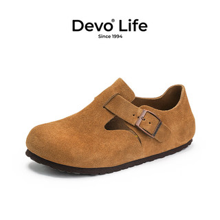 PLUS会员：Devo 的沃 男士穆勒软木鞋 66008
