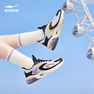 ERKE 鸿星尔克 女鞋气垫跑步鞋耐磨减震半掌休闲运动鞋户外跑鞋 12122220430