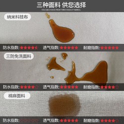 qinyou 亲友 实木布沙发 三人位