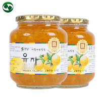 全南 蜂蜜柚子茶 1kg*2 韩国原产 蜜炼果酱 维C水果茶 搭配早餐 烘焙冲饮调味 秋季饮品