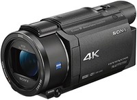 SONY 索尼 FDR-AX53-4K 手持摄像机（20 倍光学变焦、5 轴图像稳定、NFC）黑色