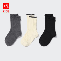 uniqlo优衣库女童袜子3双装459436
