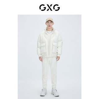 GXG 男装棋灰白系列白色羽绒服