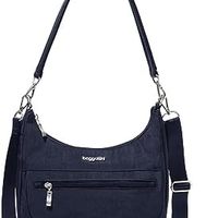 baggallini 现代口袋半月包, *蓝（French Navy）