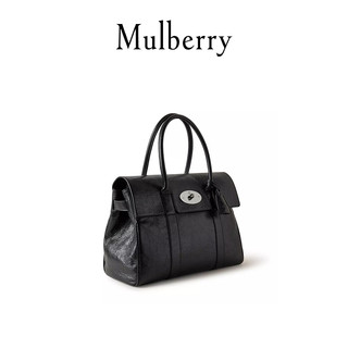 Mulberry 玛珀利 玛葆俪女包Bayswater油蜡皮手提包通勤包 黑色