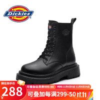 Dickies 帝客 女士马丁靴舒适百搭英伦短靴显高显瘦女靴 黑色 38