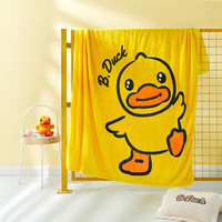 乐蜗家纺LOVO罗莱生活旗下品牌 秋冬毯子毛毯披肩毯办公室家用多功能 毛毯 快乐小黄鸭法兰绒毯 100*140cm