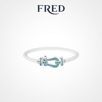 FRED 斐登 FORCE 10系列 0B0173-6B0160 几何18K白金宝石手绳 14cm 白色