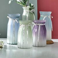 简约玻璃花瓶透明创意轻奢插干花鲜花客厅摆件家居容器富贵竹