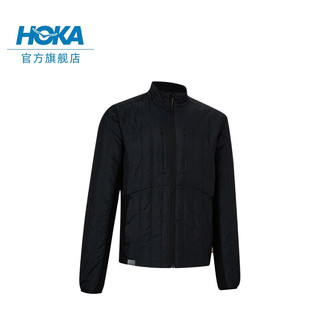 HOKA ONE ONE男款冬季跑步棉夹克ColdSnap Jacket运动保暖舒适时尚 黑色 L