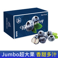 国产蓝莓 Jumbo大果 6盒礼盒装 约125g/盒 新鲜水