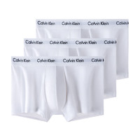 卡尔文·克莱 Calvin Klein 男士平角内裤套装 U2664G-100 3条装 白色 M