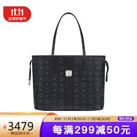 MCM 女包 中号托特包印花子母单肩手提包MWPCSVI01BK001 黑色