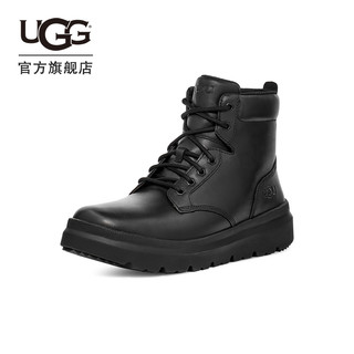 UGG 秋季男士休闲舒适平底纯色系带时尚马丁靴短靴 1151791