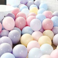 神孩子 婚礼气球装饰儿童周岁生日派对场景布置加厚无毒马卡龙汽球批发