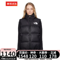 北面 美版19女士羽绒马甲1996 RETRO NUPTSE 700蓬鹅绒 LE4-黑色 S