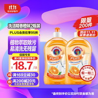 大公鸡头管家 CHANTECLAIR大公鸡管家浓缩洗洁精 橙味500ml*2