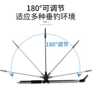 XIONGHUO 熊火 鱼竿支架 不锈钢炮台支架 2.1米带地插羊角头后挂