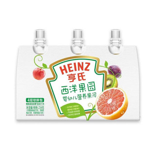 亨氏（Heinz）超金果泥 (婴儿宝宝水果泥 初期-36个月适用)果泥儿童 西洋果园78*6+清新田园78*6