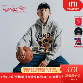 mitchell & ness 男女连帽卫衣 NBA湖人公牛热火夺冠款套头衫