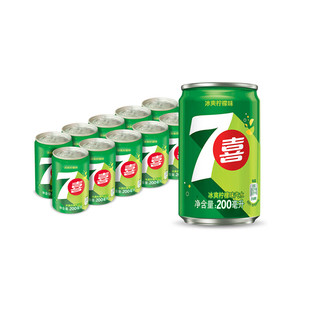 pepsi 百事 可乐 7喜7UP 柠檬味 汽水 迷你200ml*10听（新老包装随机发货）