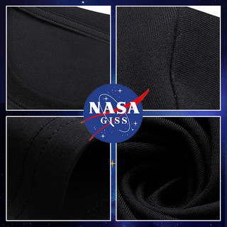 NASA GISS潮牌联名短袖t恤男纯棉宽松半袖小熊印花体恤 白色 XL 