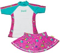 Baby Banz 宝宝儿童防紫外线连体游泳套装UPF50+ 4-5岁 枚红怪兽印花LOGO