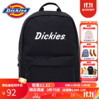 Dickies 帝客 雙肩包 字母印花純色拉鏈小袋雙肩包 休閑大包背包 DK009688 黑色