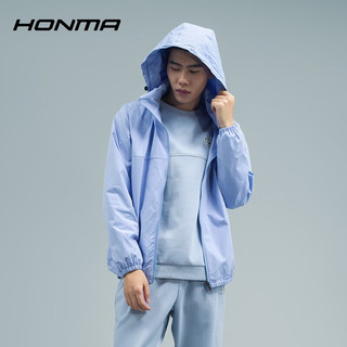 HONMA【活力系列】高尔夫服饰男士外套时尚运动连帽夹克 蓝紫 L