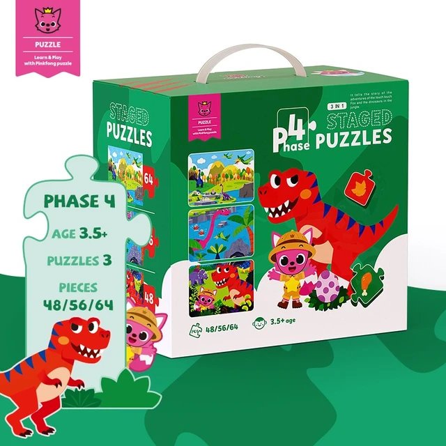 elf Culture 儿童进阶拼图 4阶 恐龙乐园 168片