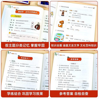 小学必背文学常识 中国古代现代文学常识大集结必背古诗词 人教版语文知识必备手册