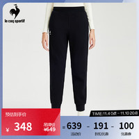 乐卡克（Le coq sportif）法国公鸡女款透气运动长裤休闲裤CB-4662233 黑色/BLK S