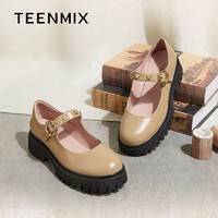TEENMIX 天美意 新品女鞋2022秋新款商场同款甜美学院风玛丽珍单鞋CX333CQ2