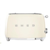 Smeg 斯麦格 面包机 TSF01 斯麦格 营养早餐 家用多功能多士炉 厨房复古 烤三明治烘焙面包片吐司机 奶白色