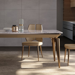 TAZA 轻奢大理石餐桌别墅高端设计感长餐桌椅组合新款意式极简餐桌