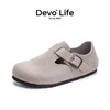 Devo LifeDevo软木鞋穆勒休闲鞋时髦男鞋 66008 灰色反绒皮 40