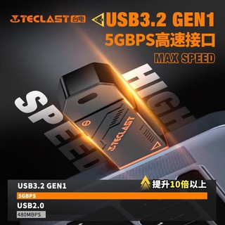 Teclast 台电 512GB Type-C USB3.2 固态U盘 高速双接口手机U盘 大容量双头办公车载优盘