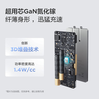 联想ThinkBook随行能量卡65W氮化镓充电器 GaN快充Type-C适用苹果华为小米手机平板笔记本电脑便携适配器