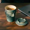 EDENUS 万仟堂 功夫茶杯陶瓷办公室泡茶杯个人高档大容量水杯三星堆