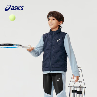 asics/亚瑟士童装男女中大童印花加厚保暖羽绒服外套 1406蓝色 140cm