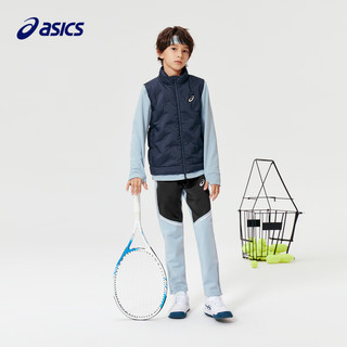 asics/亚瑟士童装男女中大童印花加厚保暖羽绒服外套 1406蓝色 140cm